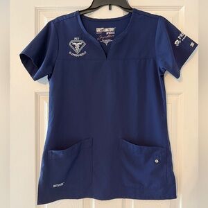 Grey's Anatomy Pet Superhero Scrub Top